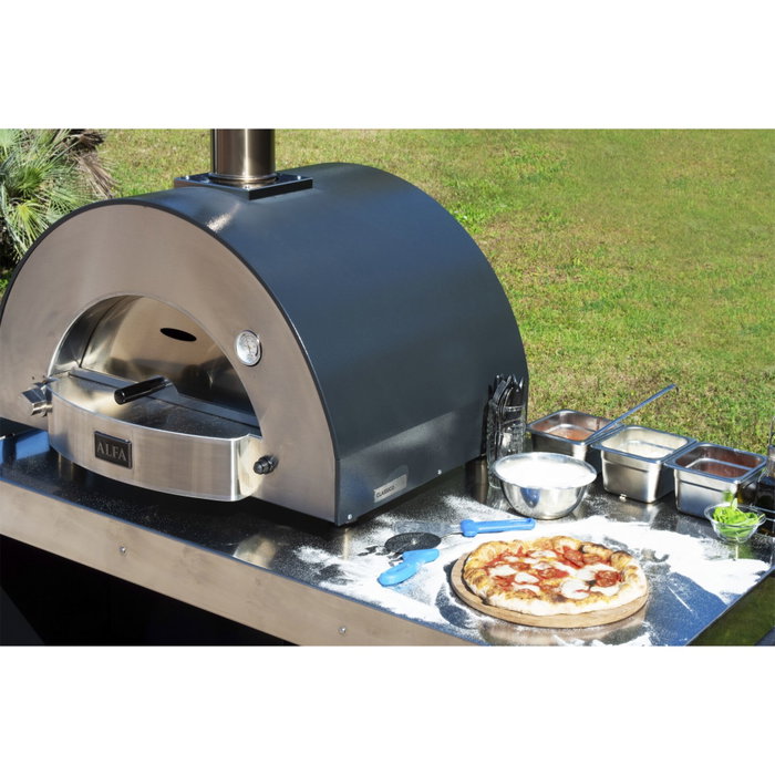 Alfa Forni Classico 2 Pizze Hybrid Grey Horno para pizza