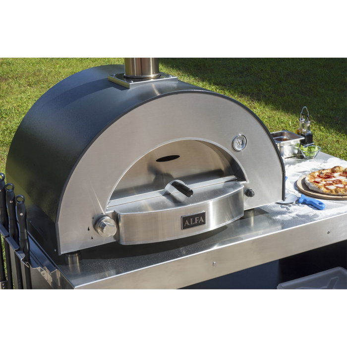 Alfa Forni Classico 2 Pizze Hybrid Grey Horno para pizza