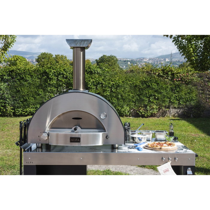 Alfa Forni Classico 2 Pizze Hybrid Grey Horno para pizza