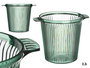 Leknes Champañera Rayas Verde 2.2L 21x17x16 cm Plástico (Set de 12)