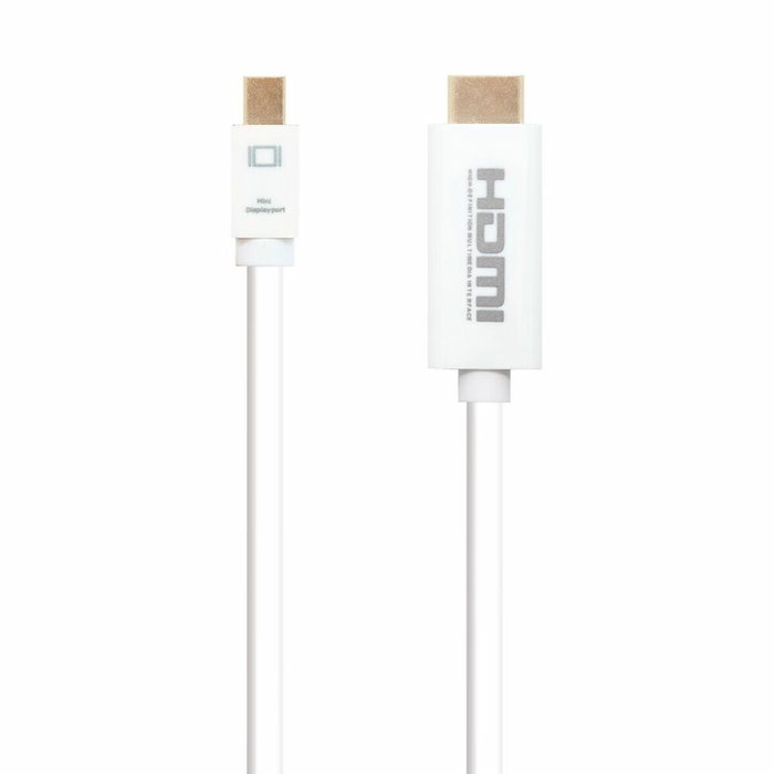 Nanocable Cable Conversor Mini DP a HDMI, 2m, Blanco