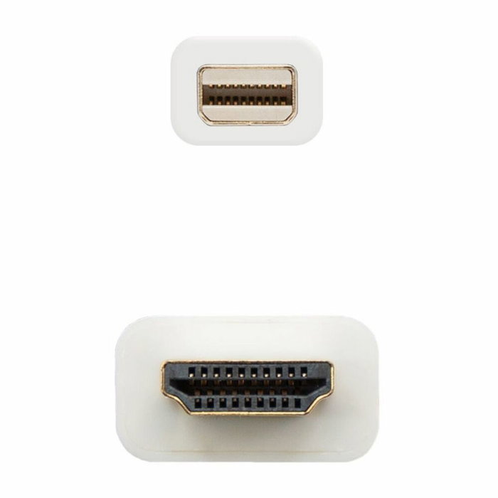 Nanocable Cable Conversor Mini DP a HDMI, 2m, Blanco