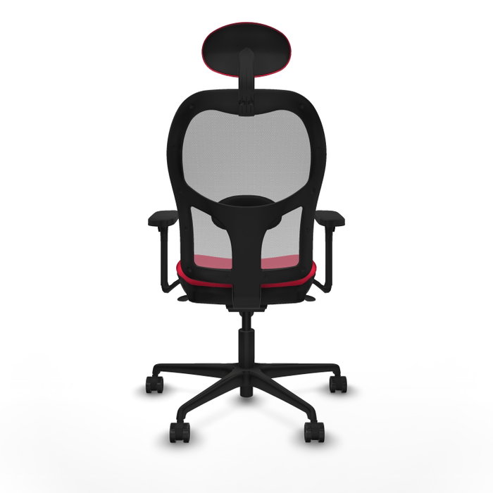 PIQUERAS Y CRESPO Silla de oficina Jorquera con mecanismo Sincro, Rojo y Gris