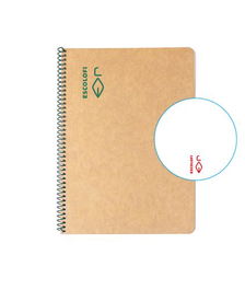 Bloc Escolofi Green Tapa Dura A5 50H Liso 80G Reciclado Verde (Set de 5)