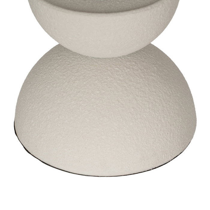 Portavelas Blanco Metal Decoración 12,50 X 12,50 X 43 cm