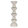 Ixia Portavelas Blanco de Metal Decoración 12,50 x 12,50 x 43 cm