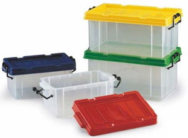 FAIBO Pack de 10 Cajas Multiusos de Polipropileno en Colores Surtidos