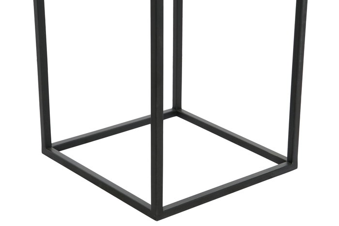 DKD Home Decor Macetero Loft Negro Dorado Metal 33 x 67 x 33 cm Set de 2