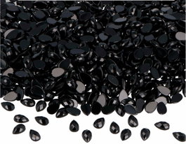 Innspiro Gemas decorativas acrílicas gota negro opaco 5x8mm