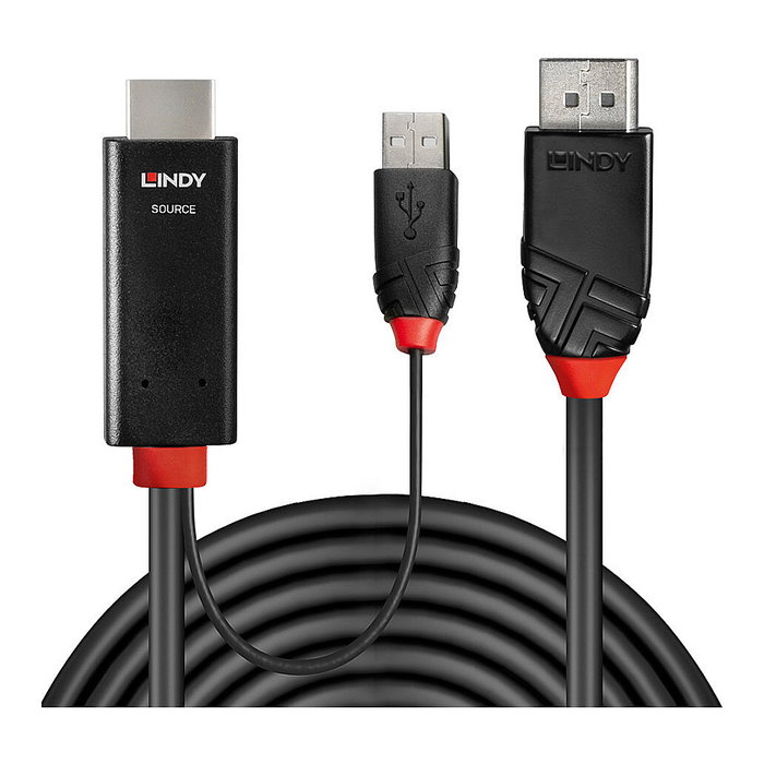 Lindy Cable Adaptador HDMI a DisplayPort 2m