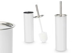 Berilo Escobillero Acero Blanco 9.8 x 9.8 x 26.8 cm (Set de 12)