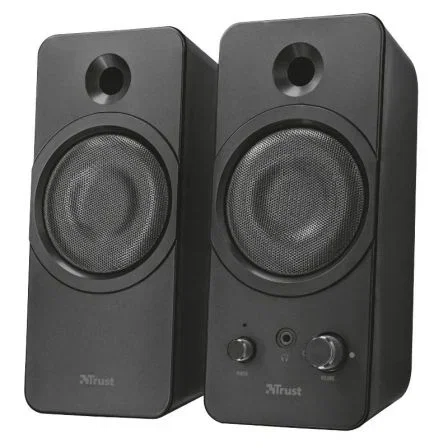 ALTAVOCES 2.0 TRUST ZELOS - 24W (12W RMS) - DISEÑO METÁLICO - CONTROL DE VOLUMEN Y CONEX. AURICULARES - ALIMENTACIÓN USB