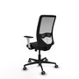 PIQUERAS Y CRESPO Silla de oficina Zulema con mecanismo Sincro/Traslack, Negro y Blanco