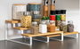 Inde Set de 2 Estantes para Cocina Color Negro, 12 Piezas