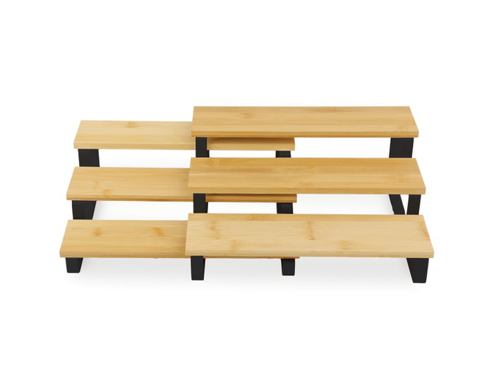 Inde Set de 2 Estantes para Cocina Color Negro, 12 Piezas