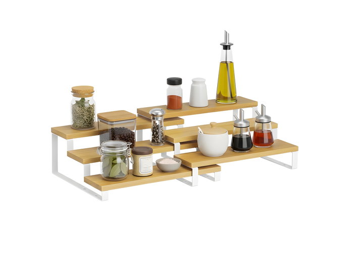 Inde Set de 2 Estantes para Cocina Color Negro, 12 Piezas