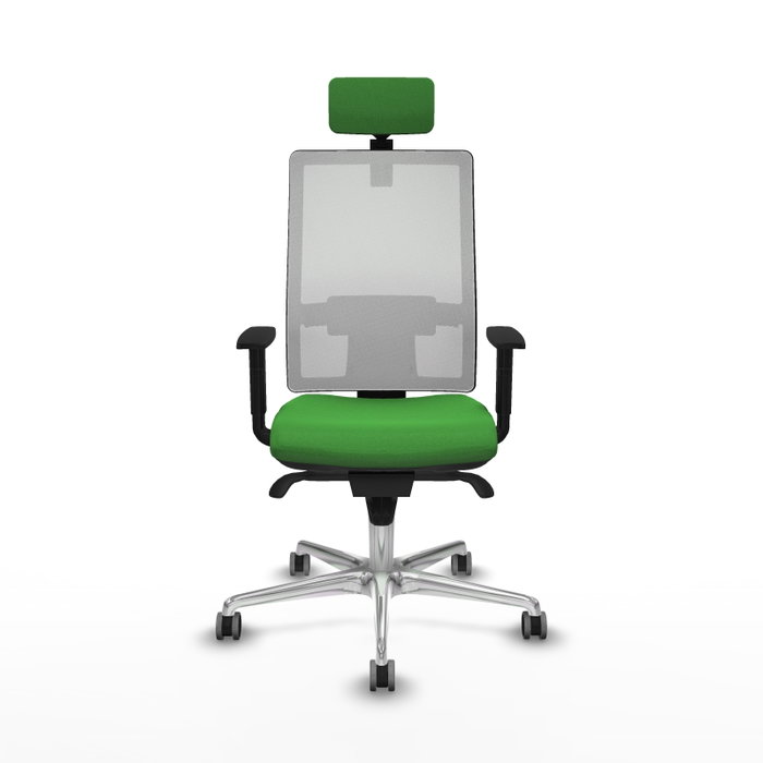 PIQUERAS Y CRESPO Silla de oficina Horna con mecanismo Sincro, Verde y Blanco
