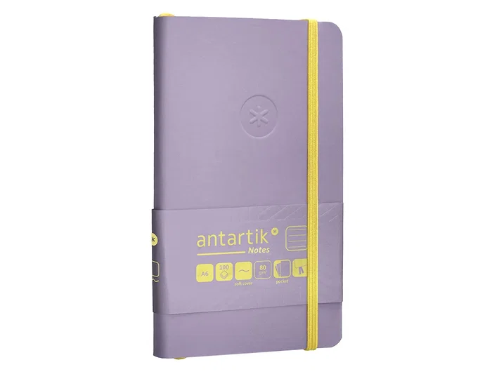 Antartik Cuaderno Antartik Notes tapa blanda A6 rayas morado y amarillo 100 hojas 80 gr FSC