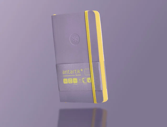 Antartik Cuaderno Antartik Notes tapa blanda A6 rayas morado y amarillo 100 hojas 80 gr FSC