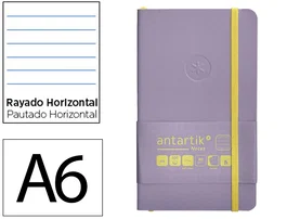 Antartik Cuaderno Antartik Notes tapa blanda A6 rayas morado y amarillo 100 hojas 80 gr FSC