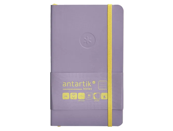 Antartik Cuaderno Antartik Notes tapa blanda A6 rayas morado y amarillo 100 hojas 80 gr FSC