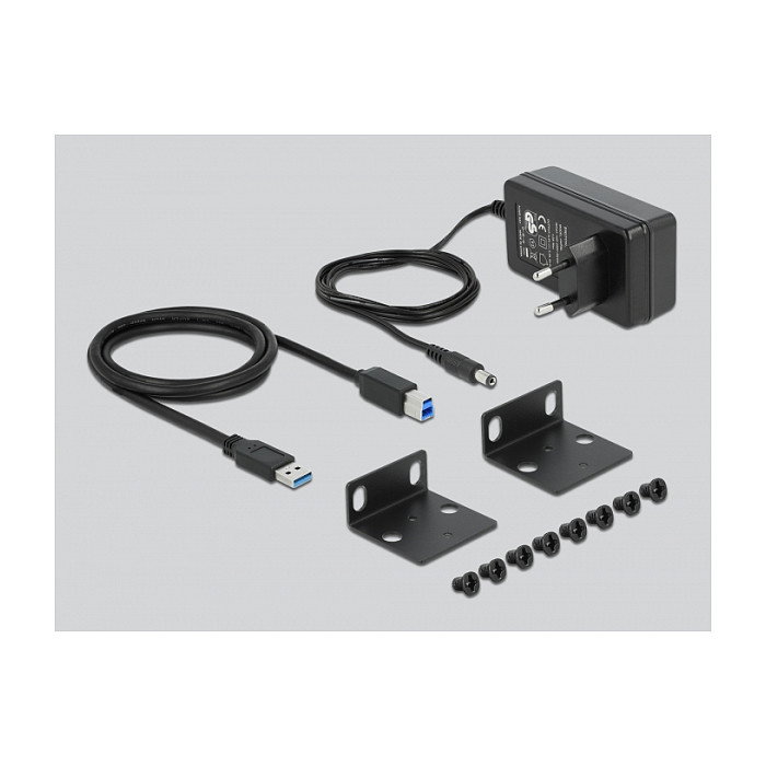 DeLOCK Hub Industrial 10" (25.4cm) 10x USB 3.2 Gen 1 Tipo-A, con Alimentación AC, 5 Gbps, Plug & Play, Color Negro DeLOCK Hub Industrial 10" (25.4cm) 10x USB 3.2 Gen 1 Tipo-A, con Alimentación AC, 5 Gbps, Plug & Play, Color Negro