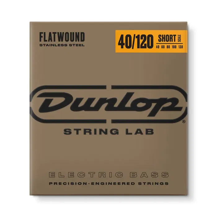 DUNLOP Juego de Cuerdas Bajo Eléctrico Entorchado Plano 5 Cuerdas Escala Corta 40-120 DUNLOP Juego de Cuerdas Bajo Eléctrico Entorchado Plano 5 Cuerdas Escala Corta 40-120