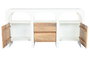 DKD Home Decor Buffet de Madera de Mango Reciclada Blanco