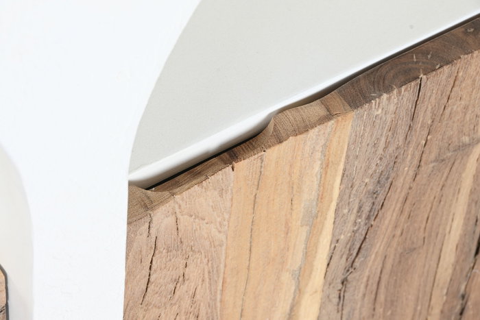 DKD Home Decor Buffet de Madera de Mango Reciclada Blanco DKD Home Decor Buffet de Madera de Mango Reciclada Blanco