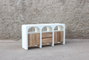 DKD Home Decor Buffet de Madera de Mango Reciclada Blanco
