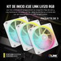 Corsair LX120 iCUE LINK RGB Ventilador Blanco Pack de 3