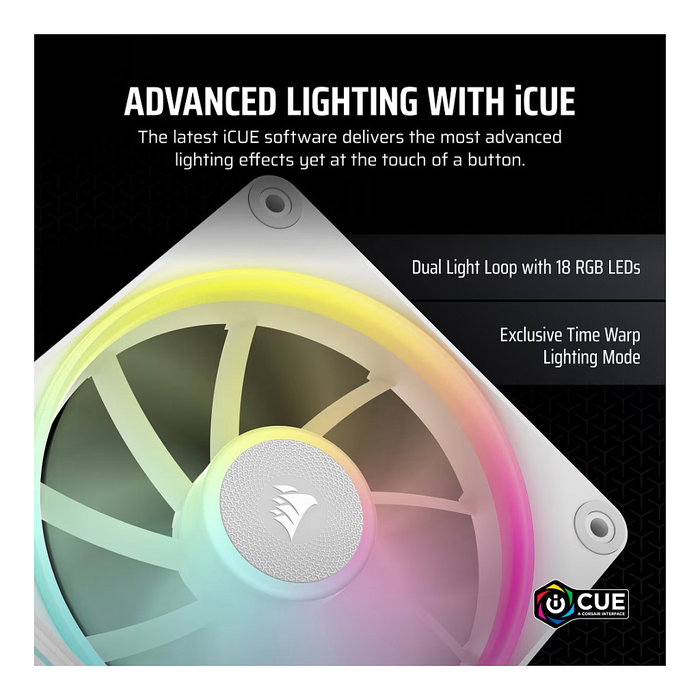 Corsair iCUE LINK LX120 RGB Pack de 3 Ventiladores 120mm Blanco Corsair iCUE LINK LX120 RGB Pack de 3 Ventiladores 120mm Blanco