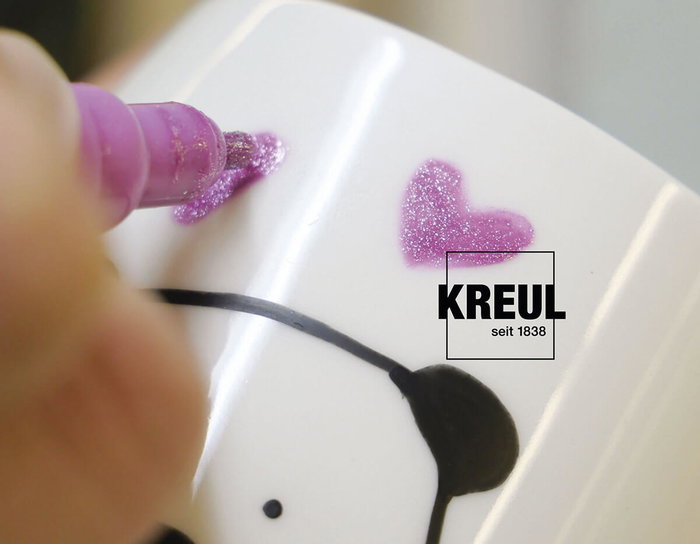 Kreul Rotulador Glass & Porcelain Glitter azul 1-3mm