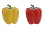 DKD Home Decor Figura Gres Pimiento Surtido de 2 Unidades