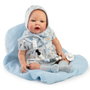 Muñecas Guca Muñeco Reborn Alexis 42 cm - Bebé realista con babero, capota y mantita