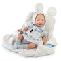 Muñecas Guca Muñeco Reborn Alexis 42 cm - Bebé realista con babero, capota y mantita