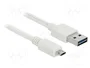 DeLOCK Cable USB 2.0 Tipo-A a Micro-B 0,2 m Blanco 84805
