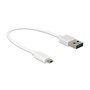 DeLOCK Cable EASY-USB 2.0 Tipo-A a Micro-B Blanco 20 cm