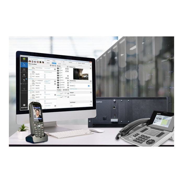 AGFEO ES 730 IT plus Centralita IP 4U Rack, 60 usuarios, Puerto USB, Ethernet LAN, Negro