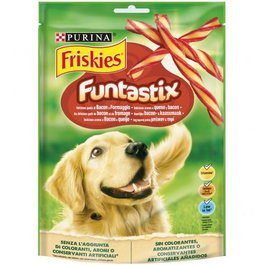 Purina Friskies Funtastix para Perro, Golosinas Trenzadas Sabor Queso y Bacon, 6 Unidades de 175g