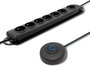Qoltec Regleta de protección 7 tomas QS 1.5m negra