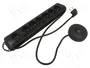 Qoltec Regleta de protección 7 tomas QS 1.5m negra