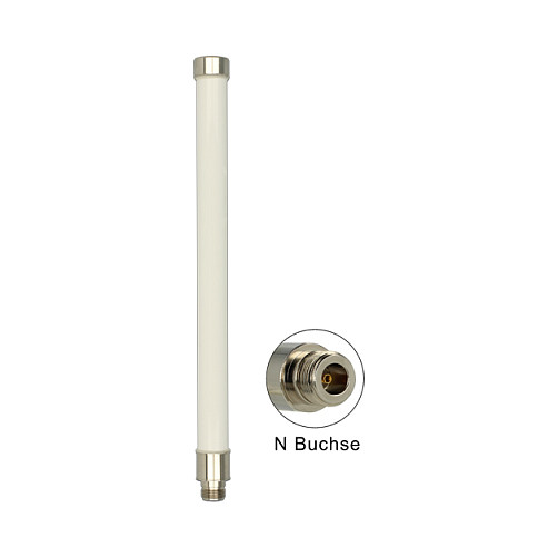 DeLOCK Antena WiFi Exterior Omnidireccional 8 dBi N 89440 2.4 y 5 GHz 802.11 a/ac/b/g/h/n 28 cm para Montaje en Mástil DeLOCK Antena WiFi Exterior Omnidireccional 8 dBi N 89440 2.4 y 5 GHz 802.11 a/ac/b/g/h/n 28 cm para Montaje en Mástil