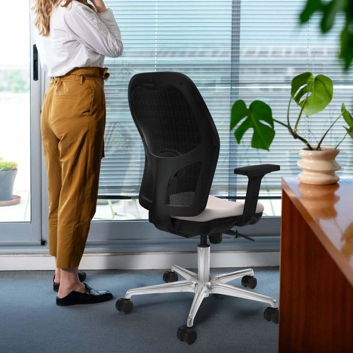 PIQUERAS Y CRESPO Silla de oficina Jorquera Sincro Amarillo y Blanco PIQUERAS Y CRESPO Silla de oficina Jorquera Sincro Amarillo y Blanco