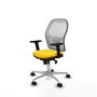 PIQUERAS Y CRESPO Silla de oficina Jorquera Sincro Amarillo y Blanco