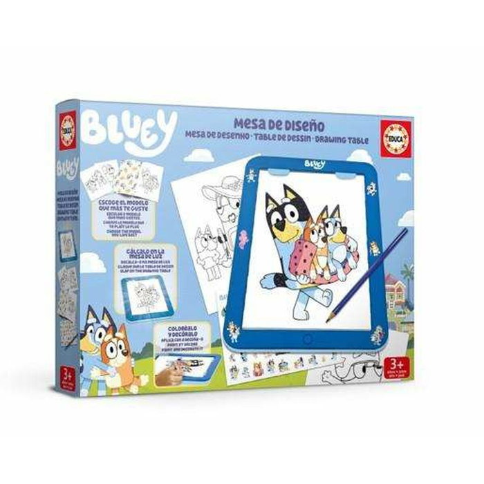 Educa Borrás Mesa de Diseño Bluey con Luz