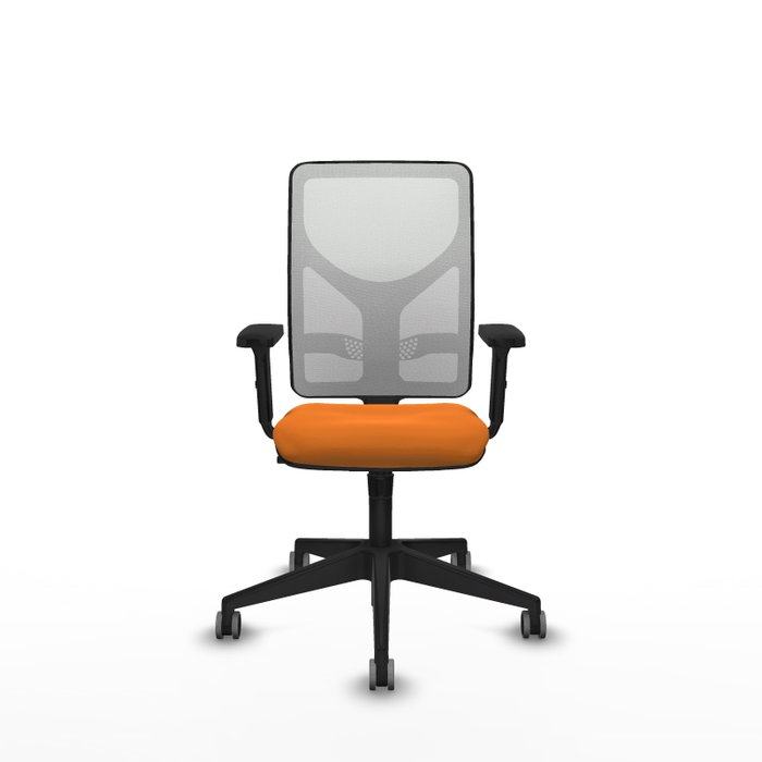 PIQUERAS Y CRESPO Silla de oficina Motilla con mecanismo Sincro, Similpiel Naranja y Malla Blanca PIQUERAS Y CRESPO Silla de oficina Motilla con mecanismo Sincro, Similpiel Naranja y Malla Blanca