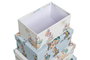 DKD Home Decor Set de 10 Cajas de Almacenaje Flores Azul