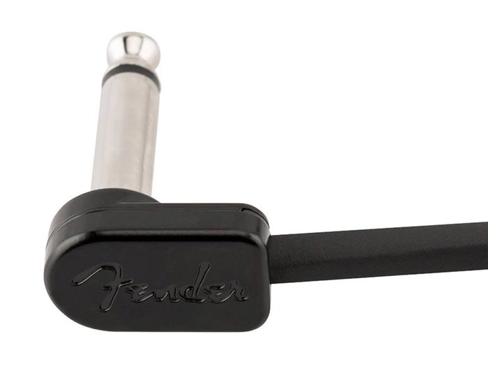 Fender Blockchain Patch Cables 24 AWG ángulo/ángulo (Pack de 3) en negro mate