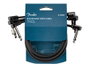 Fender Blockchain Patch Cables 24 AWG ángulo/ángulo (Pack de 3) en negro mate